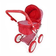 Rappa stroller for dolls with pointing handle, red - Doll Stroller