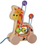 Wooden Pulling Giraffe with Labyrinth. Sun Baby - Wooden Toy