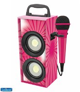 Lexibook Tragbarer Bluetooth-Lautsprecher mit Mikrofon und Lichtern - pink - Musikspielzeug