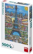 Eiffel-torony rajzfilm 500 puzzle - Puzzle