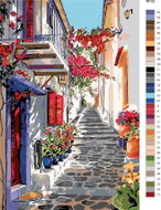 Painting by Numbers - Spanish Alley 80x120cm on Canvas for Frame - Painting by Numbers