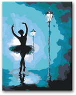Painting by Numbers - Ballerina under the Lamp 40x50cm on Canvas Stretched over Frame - Painting by Numbers