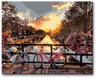 Painting by Numbers - Wheels and Flowers 80x100 on Canvas for Frame - Painting by Numbers