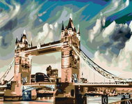 Painting by Numbers - Illuminated Tower Bridge 80x100 on Canvas for Frame - Painting by Numbers