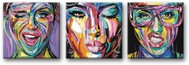 Painting by numbers - Set painted girl's face 80x80 cm off canvas on the frame - Painting by Numbers