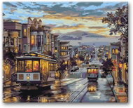 Painting by Numbers - Night Tram 80x100 on Canvas for Frame - Painting by Numbers