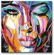 Painting by Numbers - Painted Beauty 40x40cm on Canvas Stretched over Frame - Painting by Numbers