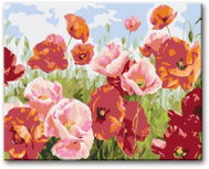 Painting by Numbers - Poppies in Many Shades 80x100cm without Frame and Stretching of the Canvas - Painting by Numbers