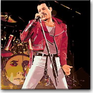 Painting by Numbers - Freddie on Stage 40x40cm on Canvas Stretched over Frame - Painting by Numbers