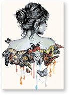 Painting by Numbers - Butterfly Woman 80x120cm without Frame and Stretching - Painting by Numbers