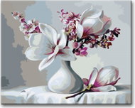 Painting by numbers - Magnolia 40x50 cm without frame and without turning off the canvas - Painting by Numbers
