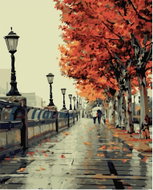 Painting by Numbers - Autumn Walk 80x100cm on Canvas for Frame - Painting by Numbers