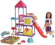 Barbie Kindermädchen auf dem Spielplatz Spielset - Puppe