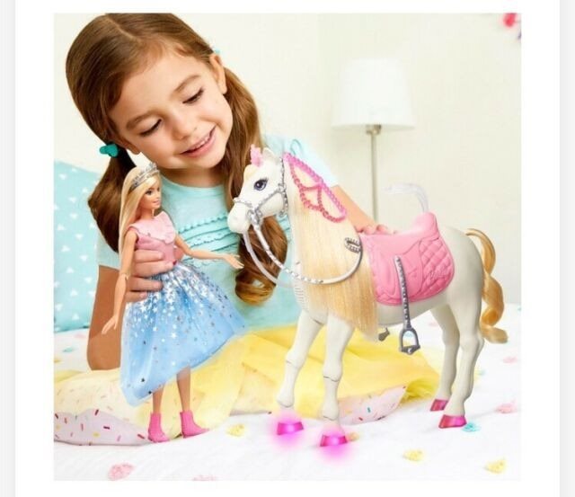 Barbie princess adventure princess and horse with lights and