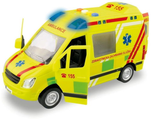 MaDe Ambulance, na setrvačník, s reálným hlasem posádky, 21cm - Auto - Hlavní obrázek
