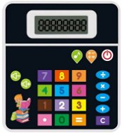 MaDe Kalkulačka v českom boxe na batérie, s melódiami a zvukom, 12 × 13 cm - Edukačná hračka