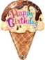 Balón fóliový Happy Birthday zmrzlina 69 cm - Balóny