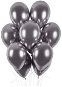 Balonky Balónky chromované 50 ks vesmírně šedé lesklé - průměr 33 cm - Balonky