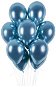 Balonky Balónky chromované 50 ks modré lesklé - průměr 33 cm - Balonky