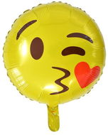 Balón foliový smajlík - smile - kiss - polibek - 45 cm - Balonky