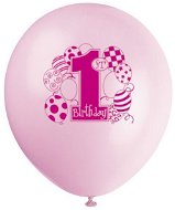 Balloons 1st Birthday Girl - 8 pcs - 30cm - Pink - Balloons