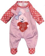 Bársony kezeslábas - rózsaszín - Játékbaba ruha