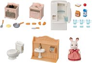 Sylvanian families Furniture - starter set of furniture and "chocolate" rabbit mom - Figure Accessories