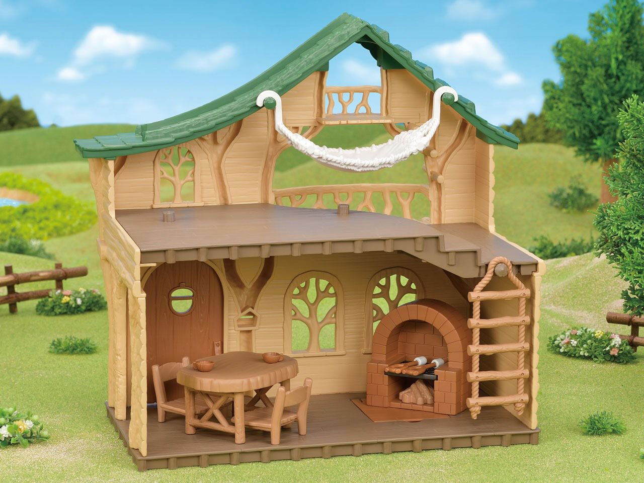 Sylvanian families log hot sale cabin best price