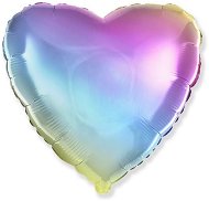 Balónik fóliový 45 cm srdce dúhový - Balóny