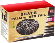 Fireworks - battery silver palm w. red tail 50ran - Fireworks