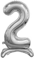 Balónik fóliový číslica strieborná na podstavci, 74 cm – 2 - Balóny