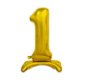 Balloons Gold Foil Balloon Number on a Pedestal, 74cm - 1 - Balonky