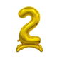 Gold foil Balloon digits on a pedestal, 74 cm - 2 - Balloons