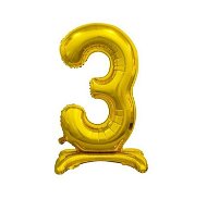 Balloons Gold Foil Balloon Number on a Pedestal, 74cm - 3 - Balonky
