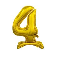 Balloon foil gold digits on a pedestal, 74 cm - 4 - Balloons