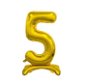 Balloons Gold Foil Balloon Number on a Pedestal, 74cm - 5 - Balonky