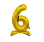 Balónik fóliový číslica zlatá na podstavci, 74 cm – 6 - Balóny