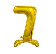 Balónik fóliový číslica zlatá na podstavci, 74 cm – 7 - Balóny