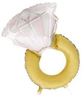 Balónik fóliový svadobný prstienok – ružový 81 cm – rozlúčka so slobodou - Balóny