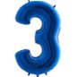 Balonky Balón foliový číslice modrá - blue 102 cm - 3 - Balonky