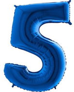 Balloon Foil Digits Blue - 110cm - 5 - Balloons