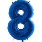 Balloon Foil Digits Blue - 110cm - 8 - Balloons