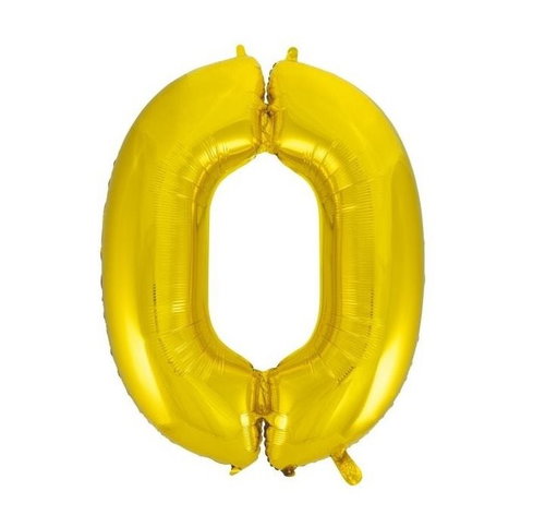 Balloon Foil Digit Gold - 110cm - 0 - Balloons - Main image