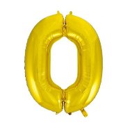 Balón fóliový číslica zlatá – gold 102 cm – 0 - Balóny