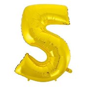 Balón fóliový číslica zlatá – gold 102 cm – 5 - Balóny