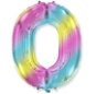 Balón foliový číslice duhová - rainbow - 102 cm - 0 - Balonky