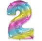 Balón fóliový číslica dúhový – rainbow – 102 cm – 2 - Balóny
