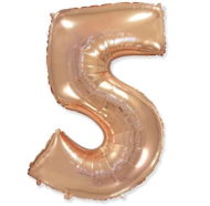Balloons Baloon Rose gold foil number - rose gold 115 cm - 5 - Balonky