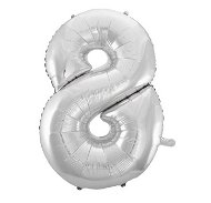 Balloon foil digit silver - 115 cm - 8 - Balloons