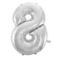 Balón fóliový číslica strieborná – silver 102 cm – 8 - Balóny